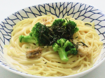 ほたて貝のクリームソースパスタ